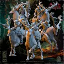 The Beholder miniatures- Elfes des bois - Cavaliers des bois profonds lances et boucliers