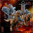 The Beholder miniatures- Guerriers corrompus - Cavaliers du chaos Etat major complet