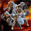 The Beholder miniatures- Guerriers corrompus - Maraudeurs Hommes Armes de base + boucliers
