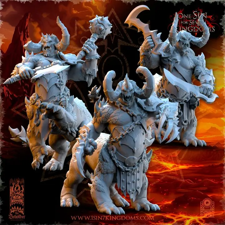 The Beholder miniatures- Dragons Ogres armes additionnelles X3