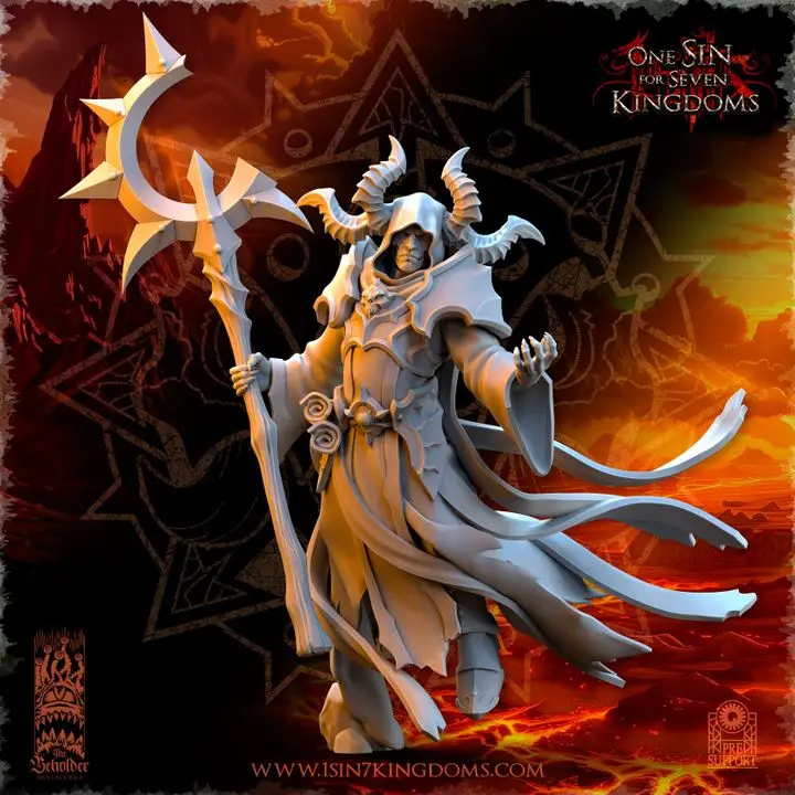 The Beholder miniatures- Guerriers corrompus - Nihilgaard, the Dark Sorcerer