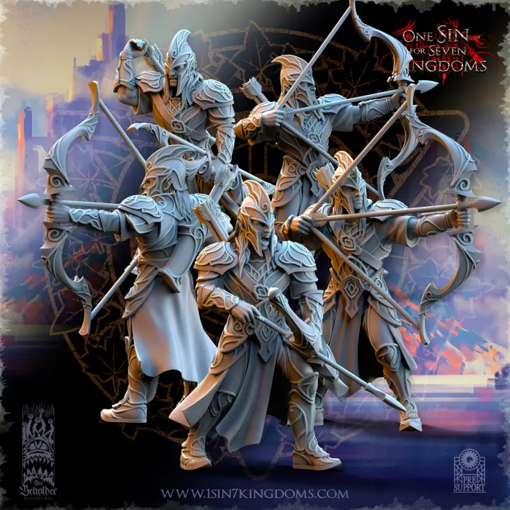The Beholder miniatures- Hauts elfes - Archers