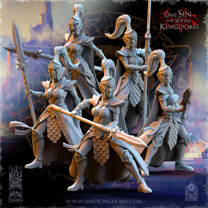 The Beholder miniatures- Hauts elfes - Sœurs lances