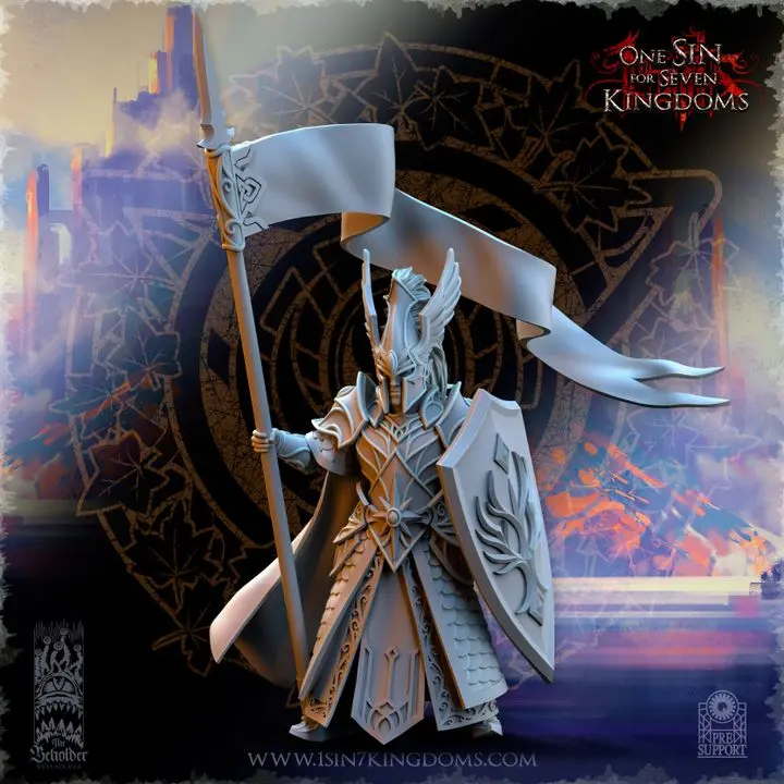 The Beholder miniatures- Hauts elfes - Glorindel hero haut elfe (Socle carré, 28mm)