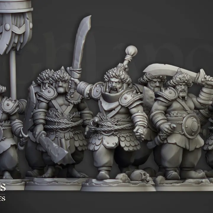 Highlands Miniatures - Khazarian guerriers ogres