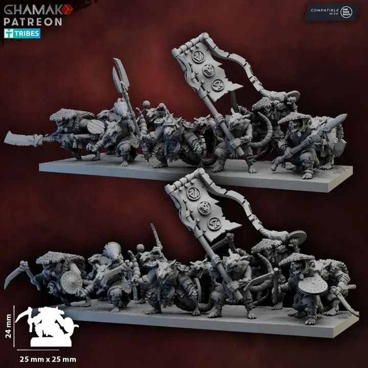 Ghamak - Fantasy - Homme rats - Yari Ashigaru Rats