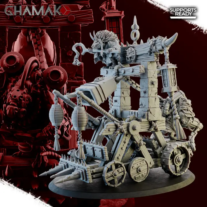 Ghamak - Fantasy - Hommes Rats - Bonshō of Doom (Socle carré, 28mm)