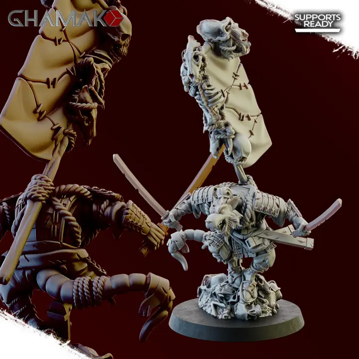 Ghamak - Fantasy - Hommes Rats - Hattori Ratzo (Socle carré, 28mm)