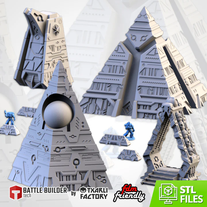 Txarli - Décors SF - Xenos pyramides (Style 1, 28mm)