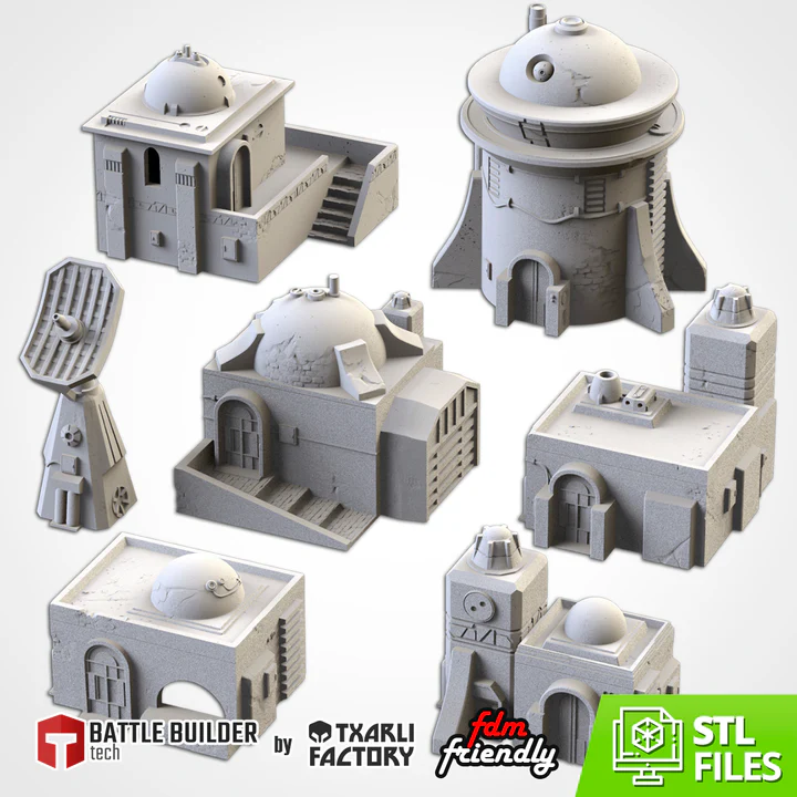 Txarli - Décors Science fiction - Bâtiments désertiques (Style 1, 28mm)