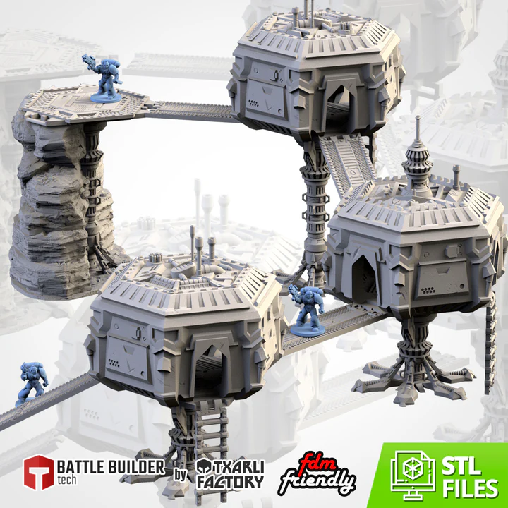 Txarli - Décors SF - Sci Fi cité suspendue (28mm)
