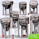Txarli - Décors Fantasy - Rochers en lévitation