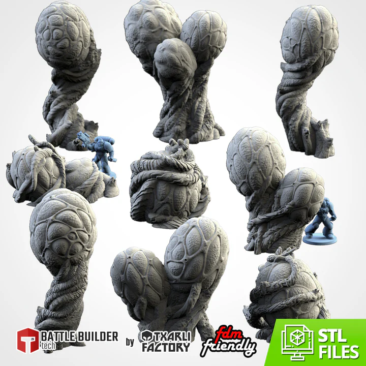 Txarli - Décors Science Fiction - Plantes aliens (Style 1, 28mm)