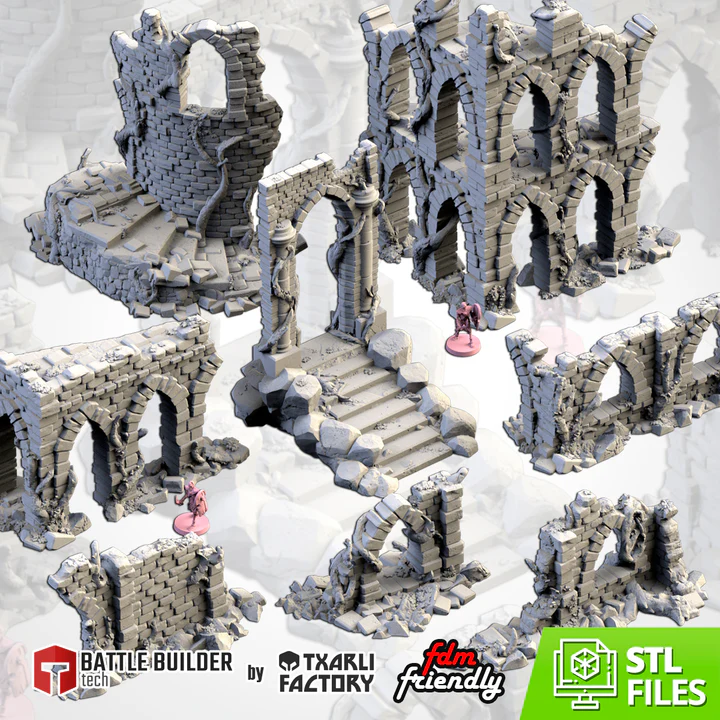 Txarli - Décors Fantasy - Ruines de cité abandonnée