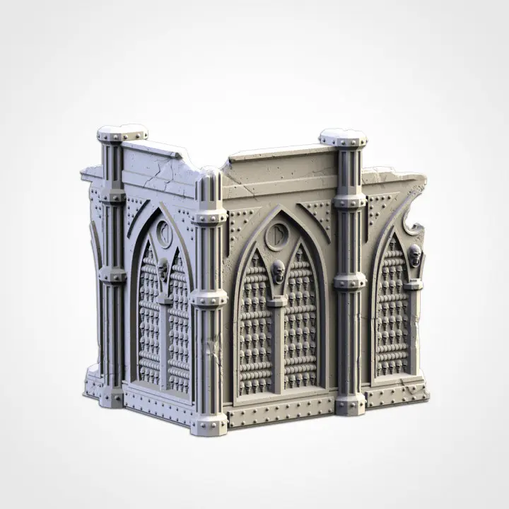 Txarli - Décors Science fiction - Cathédrale fermée en ruines