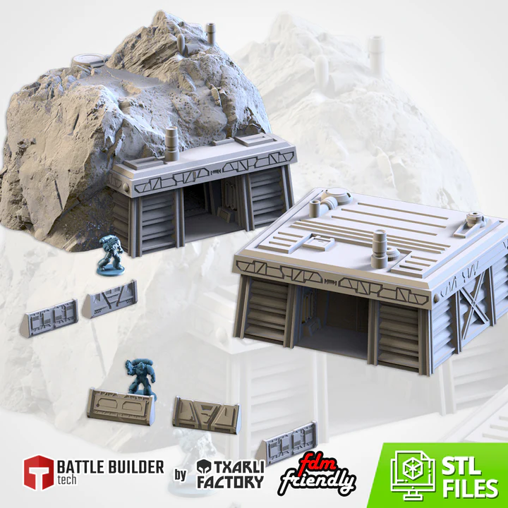 Txarli - Décors Science Fiction - BUNKERS (Style 1, 28mm)