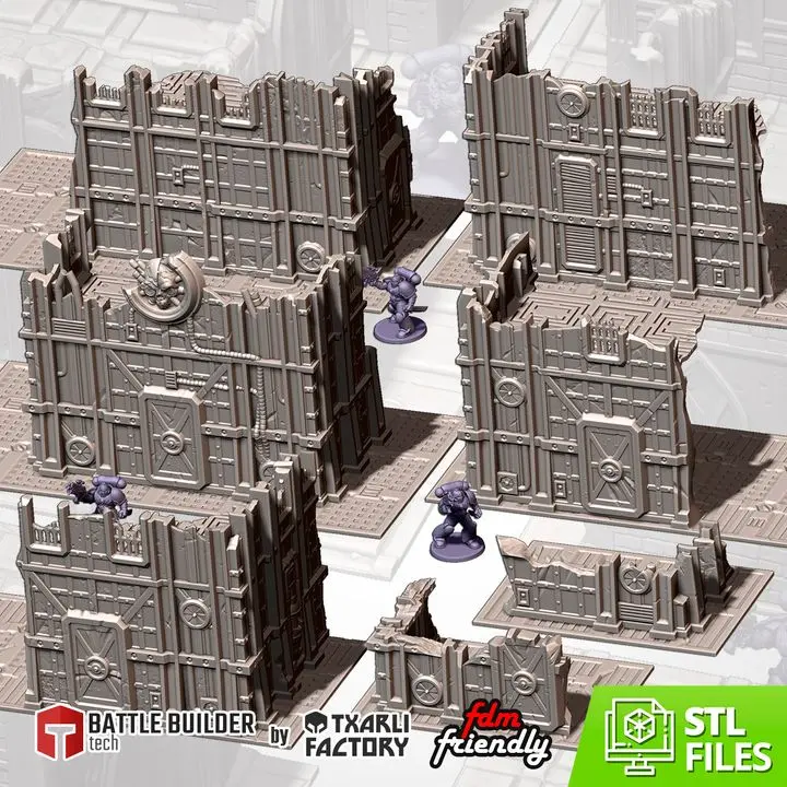 Txarli - Décors SF - Ruines industrielles (GW) (Style 1, 28mm)