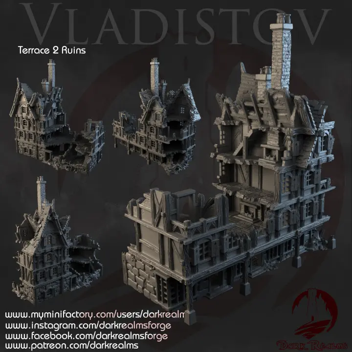 Dark realms - Vladistov - Grande boutique 2 en ruines (28mm)