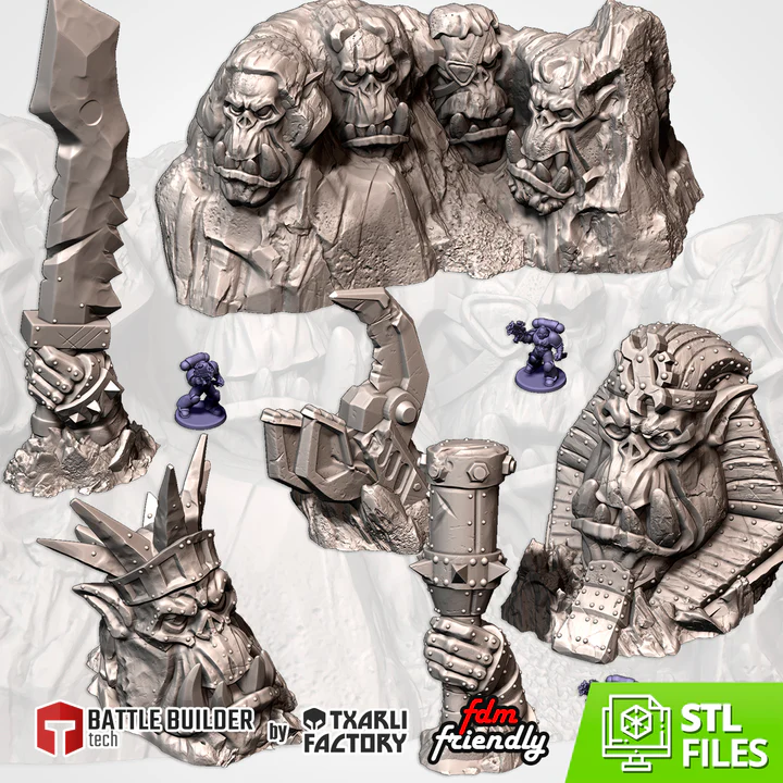 Txarli - Décors Fantasy - Monuments Orcs (Style 1, 28mm)