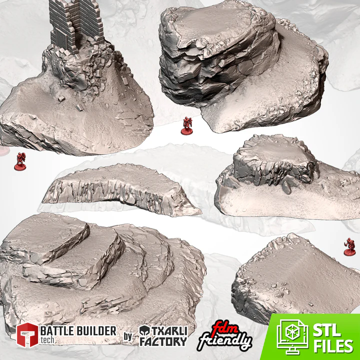 Txarli - Décors Fantasy - Collines (Style 1, 28mm)