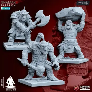 Ghamak - Fantasy - Orcs Trolls X3