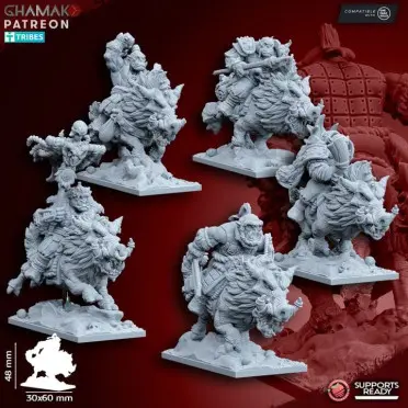 Ghamak - Fantasy - Orc sur sanglier