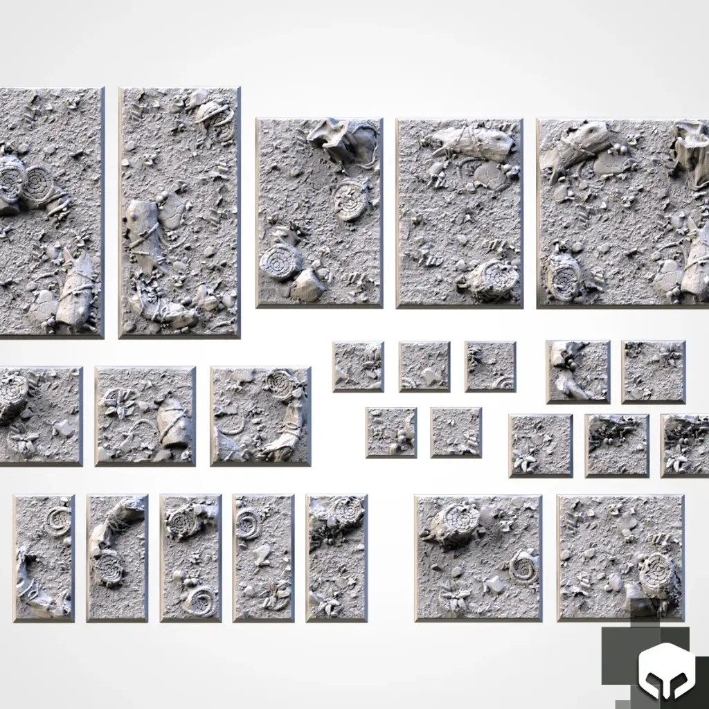 Socles Carrés/ Toppers texturés - Forêts - Lot de 5 (20X20)