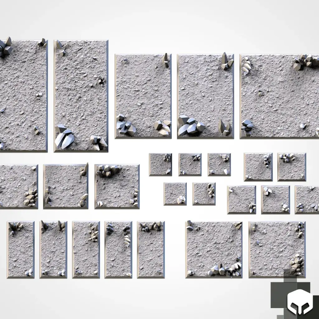 Socles Carrés/ Toppers texturés - Crystal - Lot de 5 (20X20)