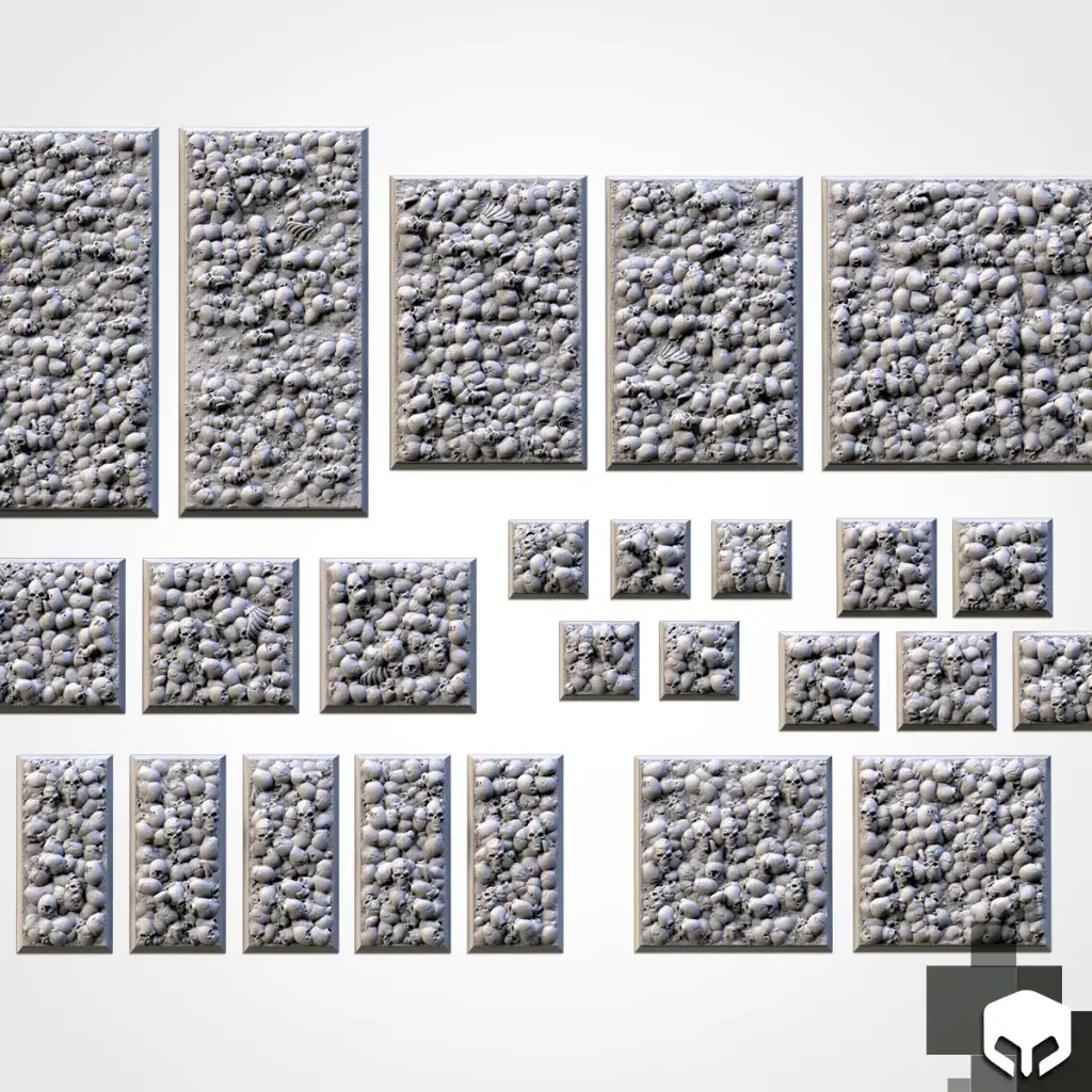 Socles Carrés/ Toppers texturés - Cranes - Lot de 5 (20X20)