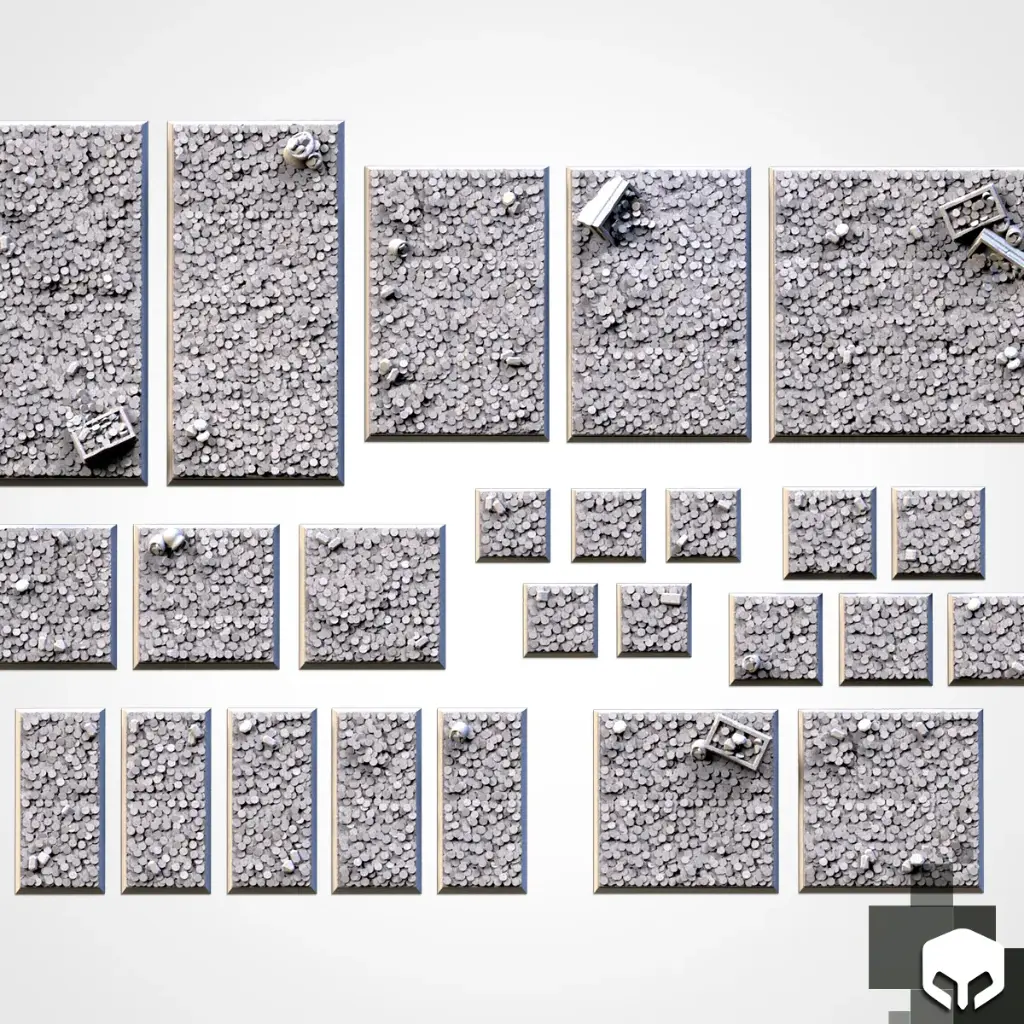 Socles Carrés/ Toppers texturés - Trésors - Lot de 5 (20X20)