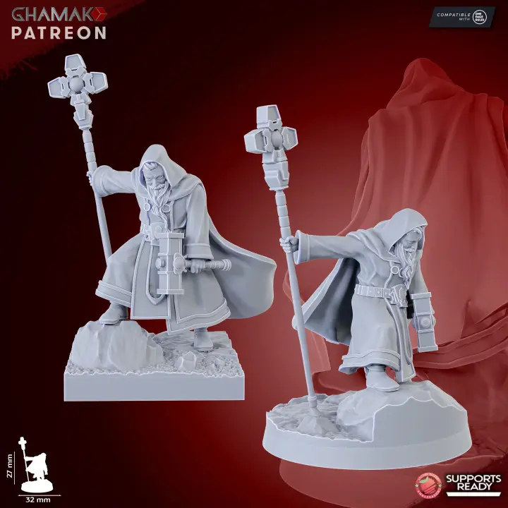 Ghamak - Fantasy - Empire - Warlock (28mm, Socle carré)