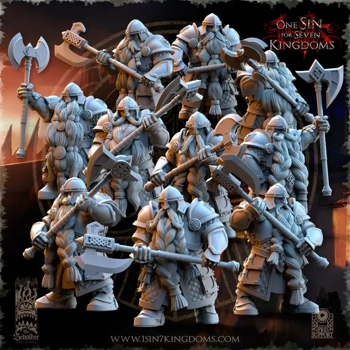 The Beholder miniatures- Nains - légion d'anciens
