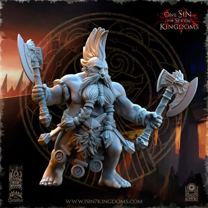 The Beholder miniatures- Nains - Tharin Fyrebeard