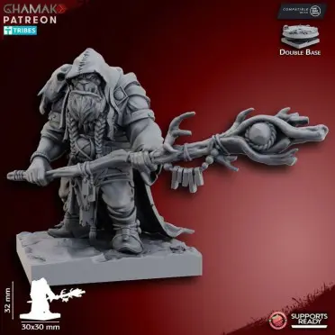 Ghamak - Fantasy - Orc Shaman à pied