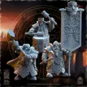 The Beholder miniatures- Nains - Etat major complet tête de fer