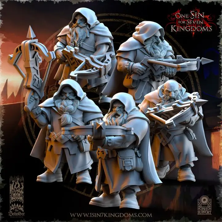 The Beholder miniatures- Nains - Arbalétriers