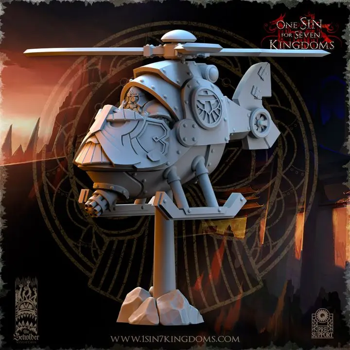 The Beholder miniatures- Nains - Hélicoptère
