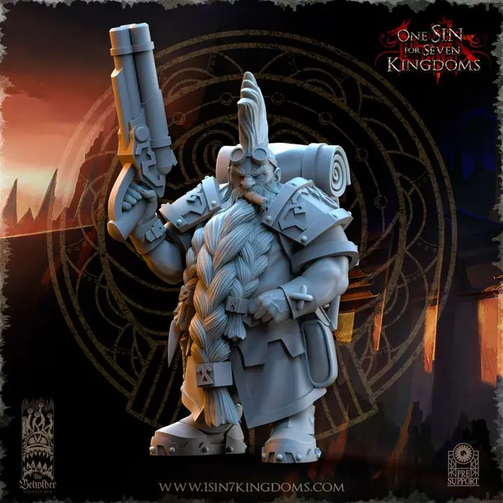 The Beholder miniatures- Nains - Ingénieur A