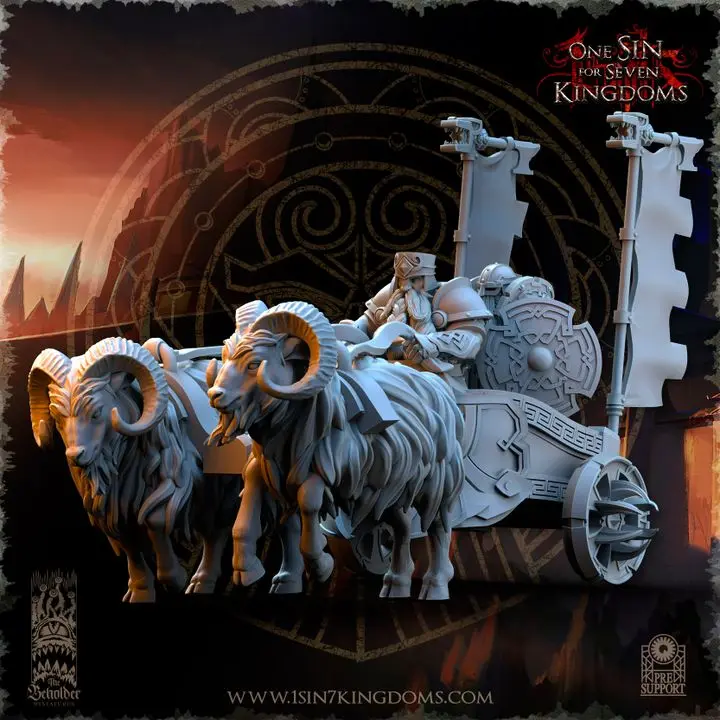 The Beholder miniatures- Nains - Chariot de guerre