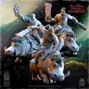 The Beholder miniatures- Orc - Salanaar Orc sur hippo armes additionnelles