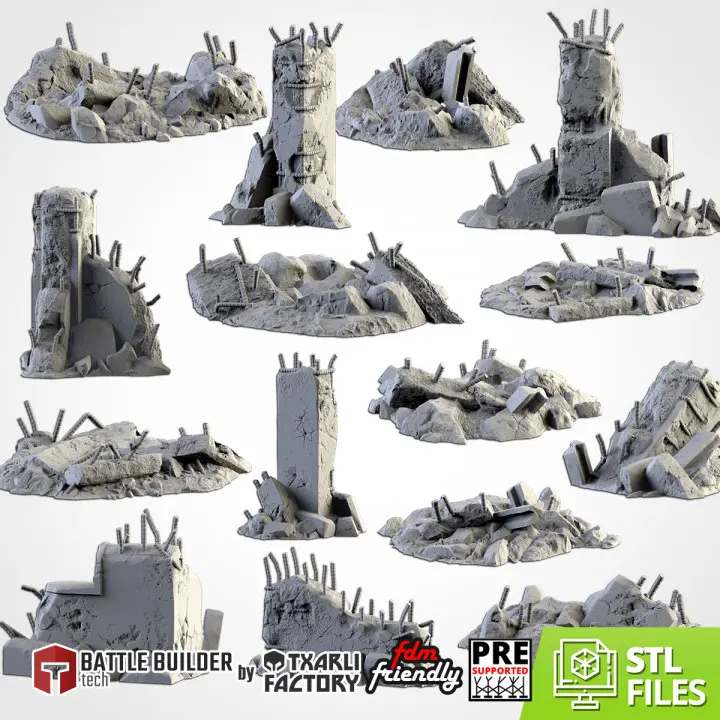 Txarli - Décors SF - Débris de cité
