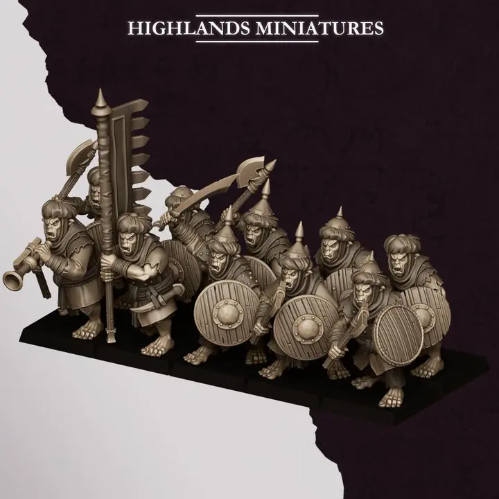 Highlands Miniatures - Nains corrompus - Hobgobelins Guerriers