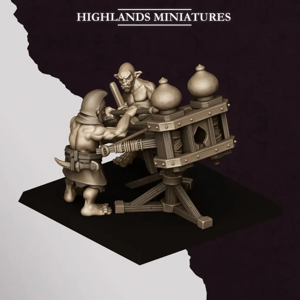 Highlands Miniatures - Nains corrompus - Baliste (28mm, Socle carré)