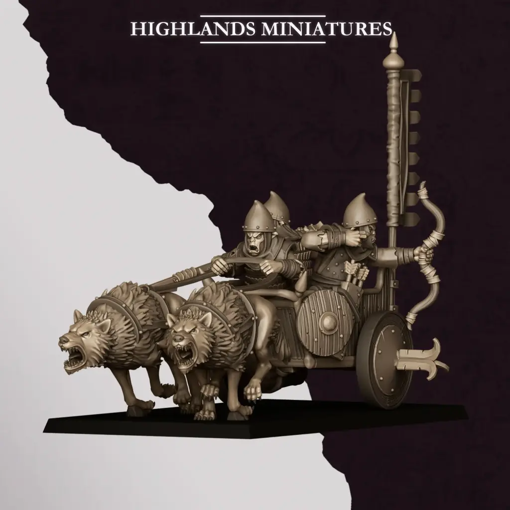 Highlands Miniatures - Nains corrompus - Char hobgobelin (28mm, Socle carré)