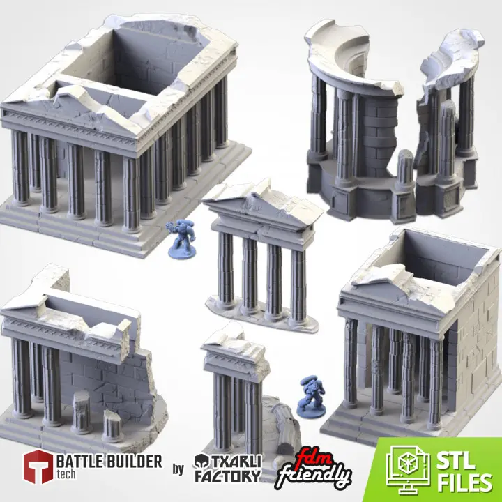 Txarli - Décors Fantasy - Temples classiques (Style 1, 28mm)