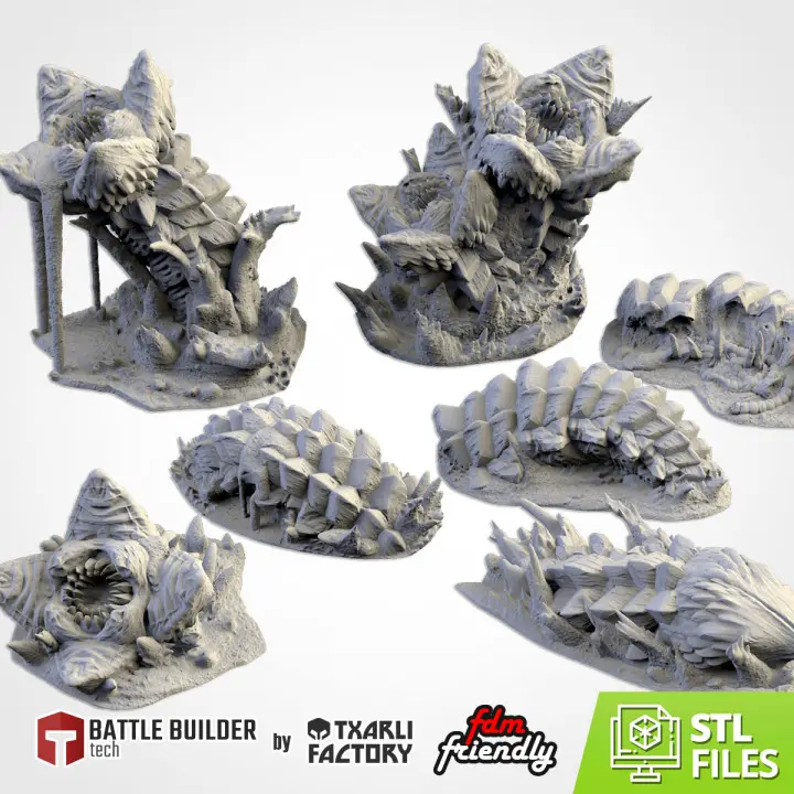 Txarli - Décors - Vers de Sables (Style 1, 28mm)