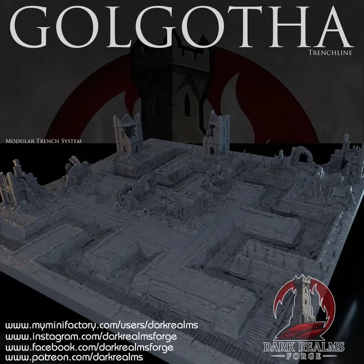 Dark realms - Trench war - Table complète tranchées modulaires