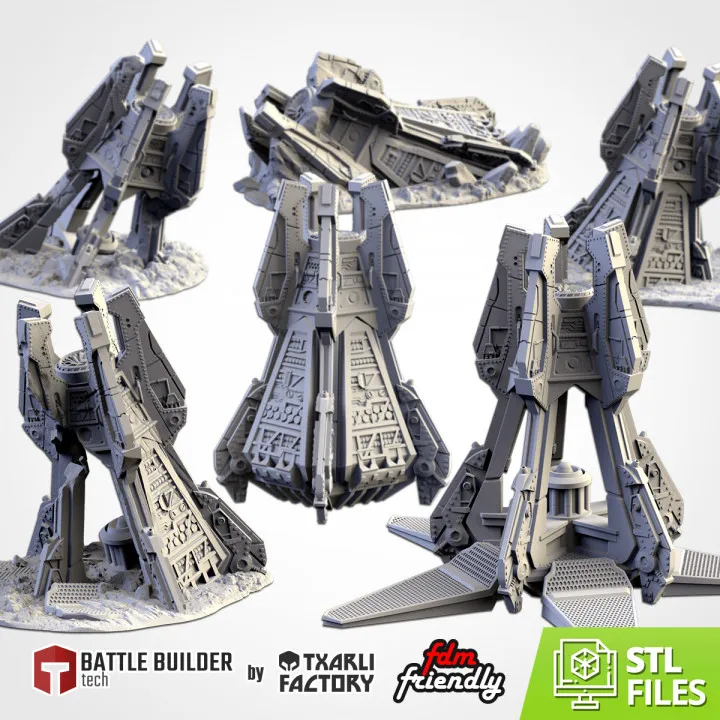Txarli - Décors Science Fiction - Capsules d'atterrissage (Style 1, 28mm)
