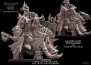 Avatars of War - Seigneur de guerre orc noir sur sanglier Arme de base et bouclier