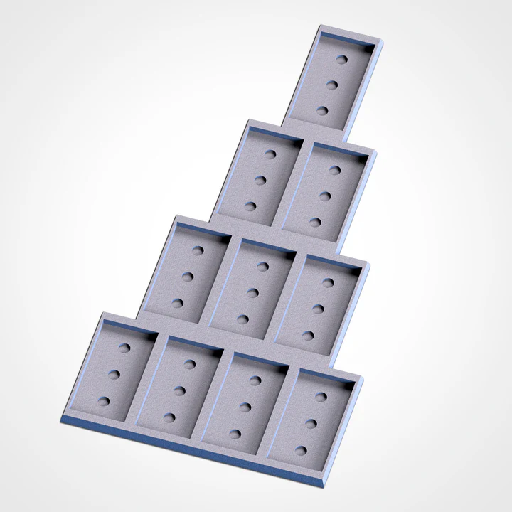 Plateaux de mouvement adaptateur pour socles 25*50 vers 30*60 SPECIAL (taille au choix)